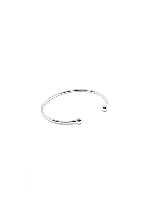 Bracciale Rigido Schiava Simmetrico COLORE ARGENTO Bianco