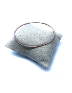 Bracciale Rigido Schiava Lucido COLORE ARGENTO Bianco DIAMETRO SCHIAVA 6.5 cm