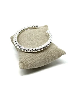 Bracciale Rigido Torciglione COLORE ARGENTO Argentato