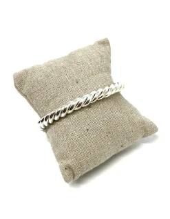 Bracciale Rigido Torciglione COLORE ARGENTO Argentato