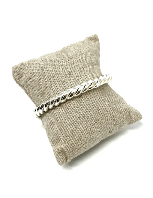 Bracciale Rigido Torciglione COLORE ARGENTO Argentato