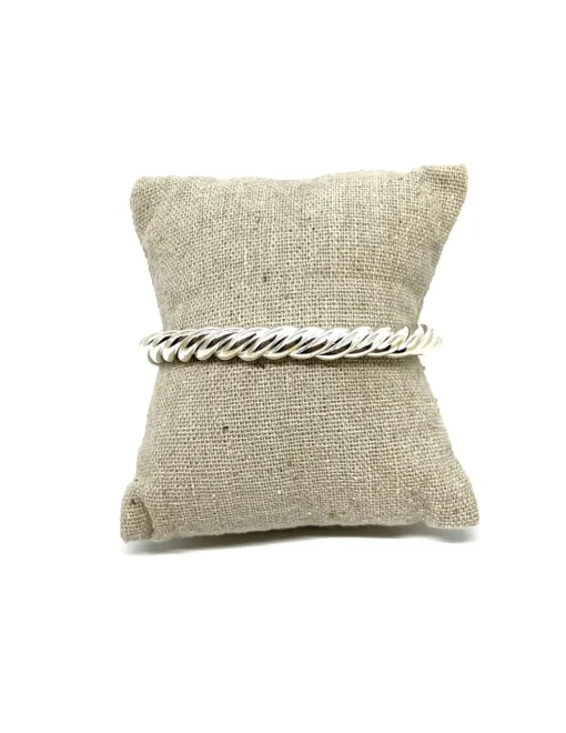 Bracciale Rigido Torciglione COLORE ARGENTO Argentato