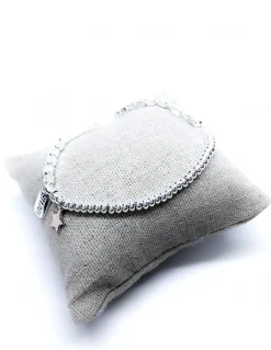 Bracciale Rondelle e Pepite con Stella e Targhetta Pendenti
