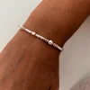 Bracciale Rondelle Ovalini e Pepite Tonde Martellate