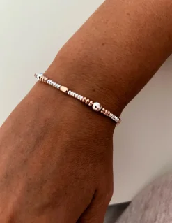 Bracciale Rondelle Ovalini e Pepite Tonde Martellate