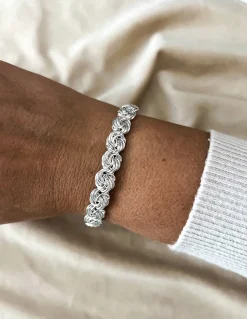 Bracciale Rosetta COLORE ARGENTO Bianco