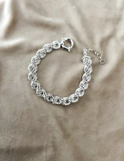 Bracciale Rosetta COLORE ARGENTO Bianco