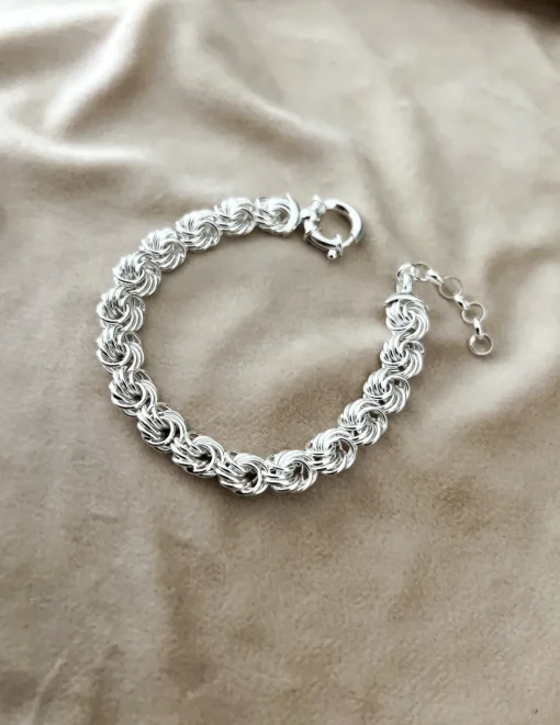 Bracciale Rosetta COLORE ARGENTO Bianco
