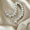 Bracciale Sfere 9 mm e Cuoricione Mini