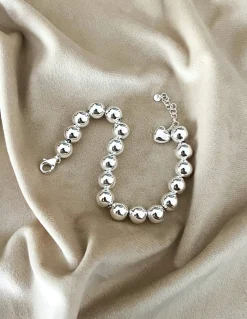 Bracciale Sfere 9 mm e Cuoricione Mini