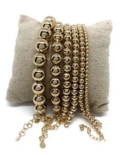 Bracciale Sfere Dorato con Catenella DIAMETRO SFERE 4 mm
