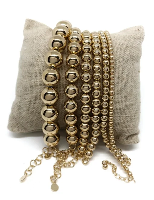 Bracciale Sfere Dorato con Catenella DIAMETRO SFERE 4 mm