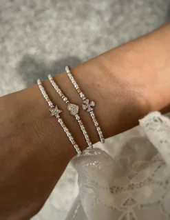 Bracciale Sfere e Rondelle con Soggetto Passante SOGGETTO cuore
