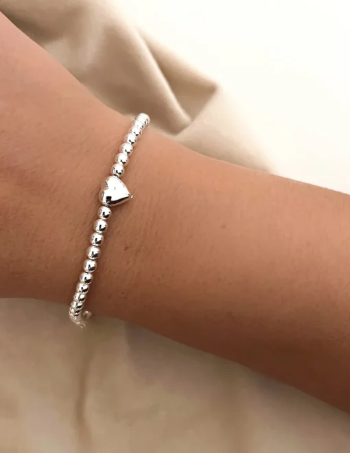 Bracciale Sfere e Soggetto Bombato SOGGETTO cuore