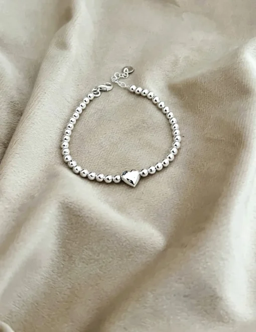 Bracciale Sfere e Soggetto Bombato SOGGETTO cuore