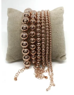 Bracciale Sfere Rosè con Catenella DIAMETRO SFERE 5 mm