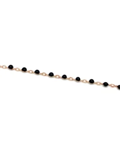 Bracciale Smaltato Nero e Soggetto di Zirconi SOGGETTO cuore