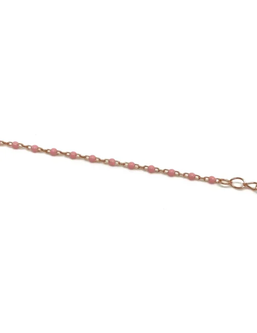 Bracciale Smaltato Rosa e Soggetto di Zirconi SOGGETTO cuore