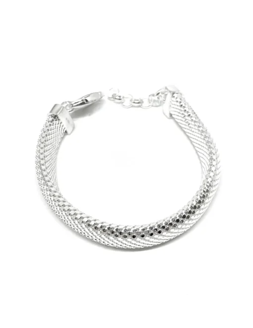 Bracciale Snake COLORE ARGENTO Bianco