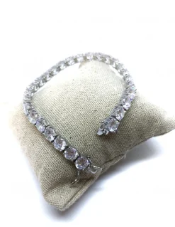 Bracciale Tennis con Zirconi 6 mm COLORE ARGENTO Bianco