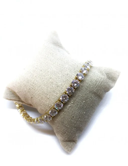 Bracciale Tennis con Zirconi 6 mm COLORE ARGENTO Bianco