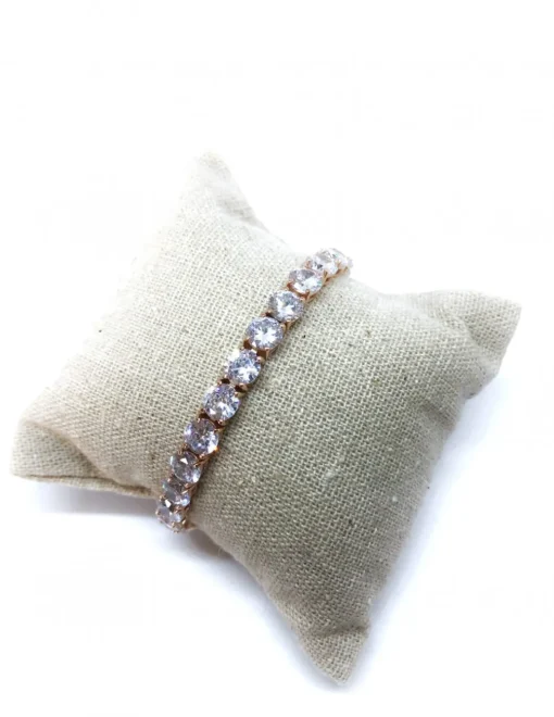 Bracciale Tennis con Zirconi 6 mm COLORE ARGENTO Bianco