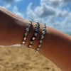 Bracciali Pepite Quadrate e Nodini Colorati COLORE CORDINO Marrone