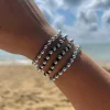 Bracciali Sfere e Nodini Colorati COLORE CORDINO Blu Scuro