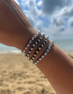 Bracciali Sfere e Nodini Colorati COLORE CORDINO Blu Scuro