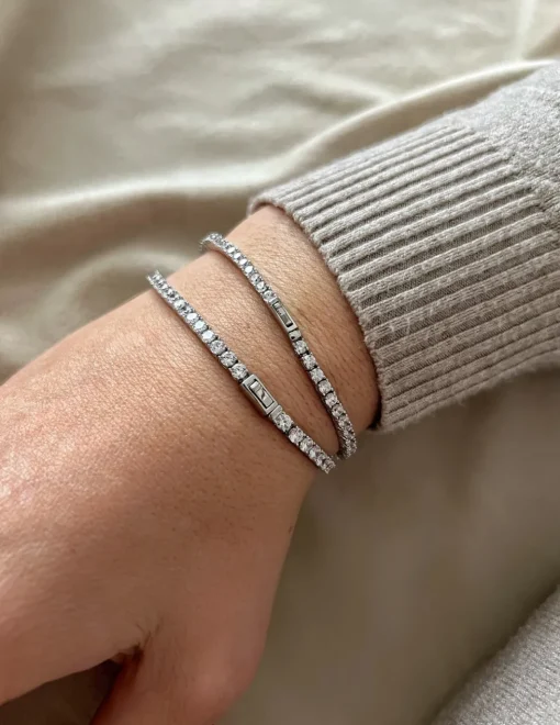 Bracciali Tennis Chiusura a Cassetta SPESSORE ZIRCONI 2 mm