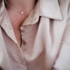 Collana Semirigida Punto Luce COLORE ARGENTO Bianco