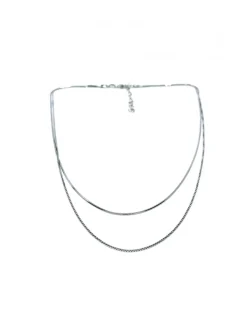 Collana Barcellona COLORE ARGENTO Bianco