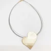 Collana Big Style SOGGETTO cuore COLORE ALLUMINIO DORATO