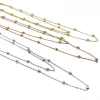 Collana Catena a Palline Doppio Filo COLORE ARGENTO Bianco