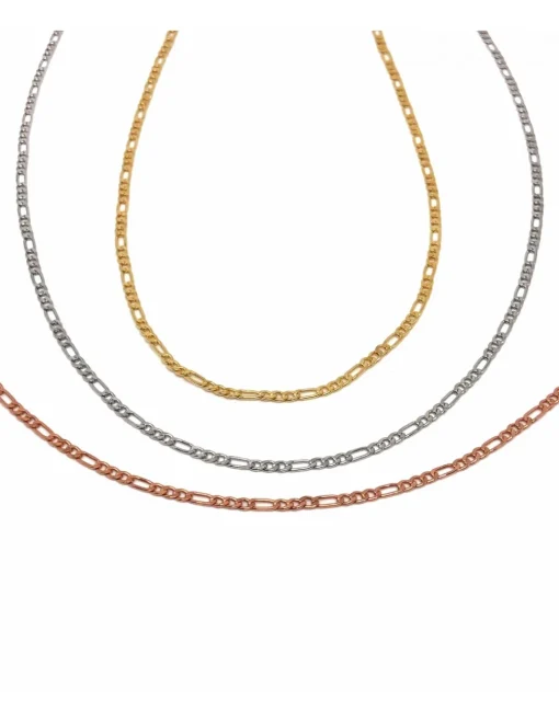 Collana Catena Figaro COLORE ARGENTO Bianco