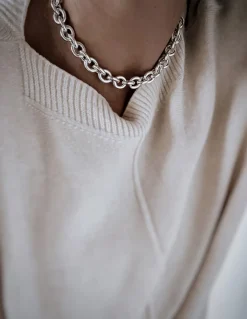 Collana Catena Maglia Media COLORE ARGENTO Bianco