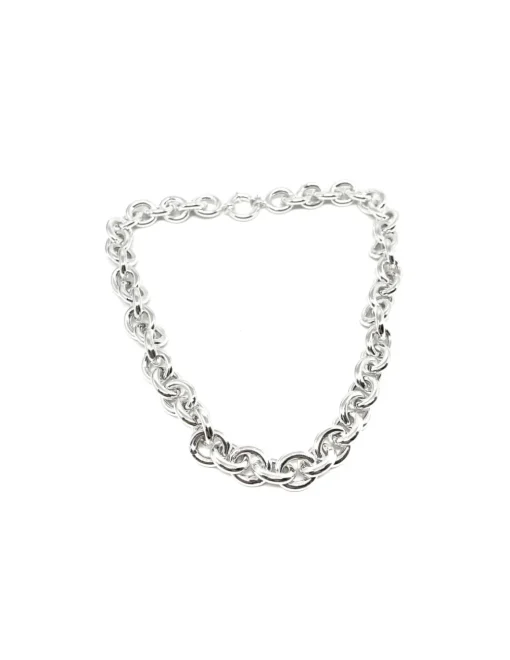 Collana Catena Maglia Media COLORE ARGENTO Bianco