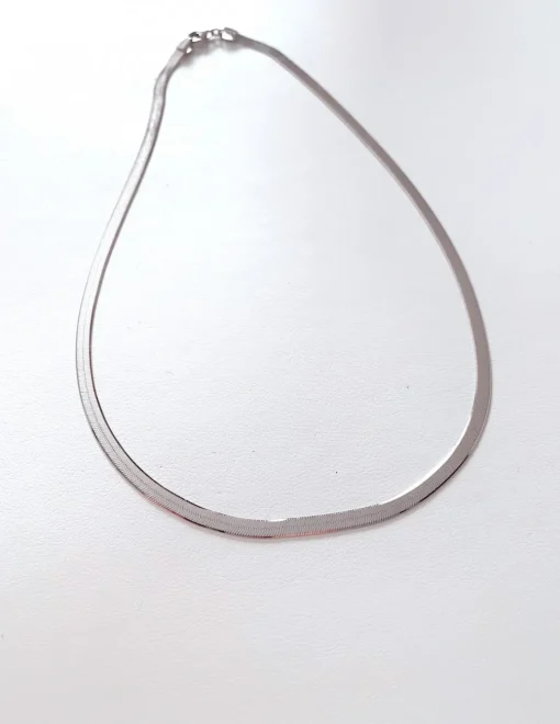 Collana Cleopatra COLORE ARGENTO Bianco LUNGHEZZA COLLANA 40 cm