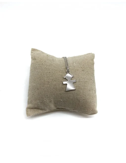 Collana Corta con Bambina Stilizzata