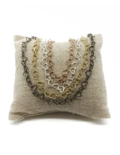 Collana Corta con Catenina a Forma di Cuore COLORE ARGENTO Bianco
