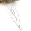 Collana Corta con Croce Pendente COLORE ARGENTO Bianco LUNGHEZZA COLLANA 40 cm