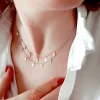Collana Corta con Rombi Pendenti COLORE ARGENTO Bianco