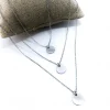 Collana Corta con Tondo Pendente COLORE ARGENTO Bianco LUNGHEZZA COLLANA 40 cm