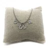 Collana Corta Personalizzabile COLORE ARGENTO Bianco NUMERO DI LETTERE 4 lettere