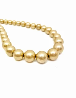 Collana Corta Sfere Cunda COLORE ALLUMINIO DORATO