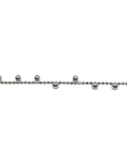 Collana Corta Sfere Pendenti COLORE ARGENTO Bianco
