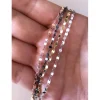 Collana Corta Strangolino con Maglia Sfaccettata COLORE ARGENTO Bianco LUNGHEZZA 37 cm + 2 cm allungatore