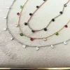 Collana Corta Zirconi Pendenti COLORE ARGENTO Bianco COLORE ZIRCONI zirconi bianchi