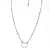 Collana Cristalli e Soggetti a Filo COLORE ARGENTO Rosè SOGGETTO cuore