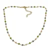 Collana Cristalli Green Gradation COLORE ARGENTO Rosè
